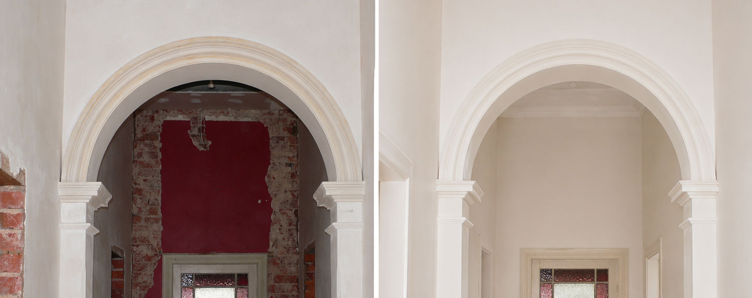 Ornate plaster restoration Adelaide decorative ceiling detail