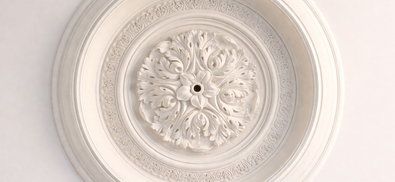 Ornate plaster ceiling rose restoration Adelaide
